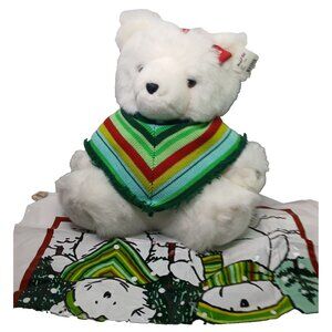 2005 Marsha Fields Mrs Santa Bear with Ponch Original Tags and Bag Dayton Hudson